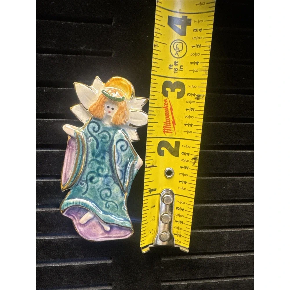 Ceramic Angel Pin Brooch Handcrafted‎ 3